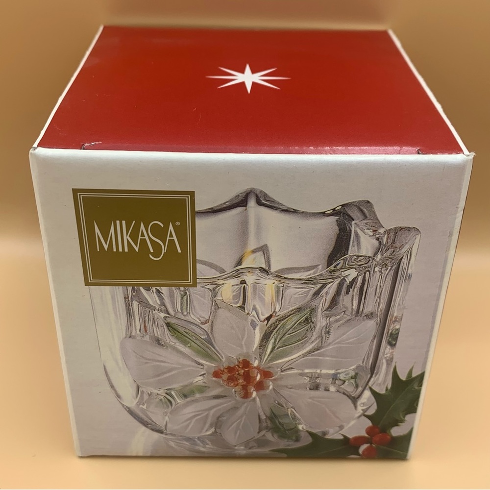 SALE!! Mikasa votive lead crystal candle holder